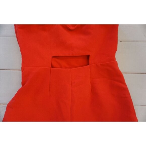 Parvenue Red Strapless Bow Jumpsuit - Size M - Picture 8 of 12